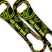 Neon Yellow Custom peace signs bar key