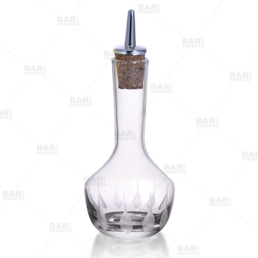 BarConic® Bitters Bottle with Feather Etching