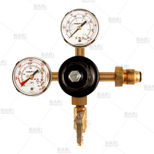 Nitrogen High Pressure Double Gauge Regulator - 160 psi