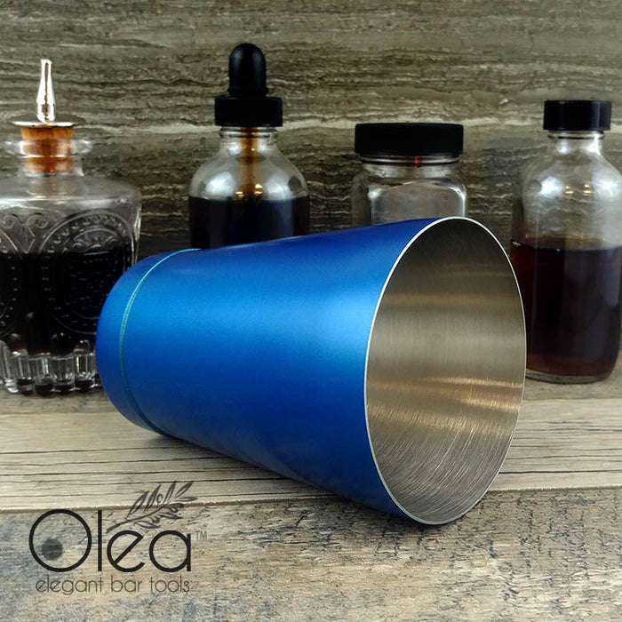 Olea™ Cocktail Shaker - Metallic Blue NEON - 16oz Weighted