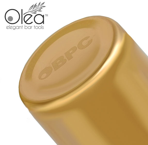 Olea™ 3-Piece Cocktail Shaker Deluxe - Gold Plated - 24 ounce