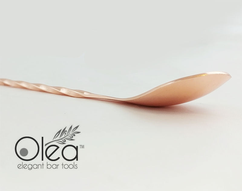 Olea™ Copper Plated Bar Spoon - Bent Tip - 40cm Length