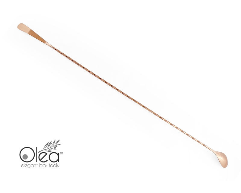 Olea™ Copper Plated Bar Spoon - Bent Tip - 50cm Length