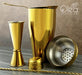 Olea™ Bar Set - Gold Plated - 4 Piece (Bar Spoon Tip Option)