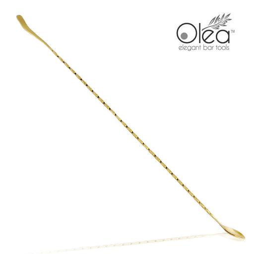 Olea™ Gold Plated Bar Spoon - Bent Tip - 50cm Length