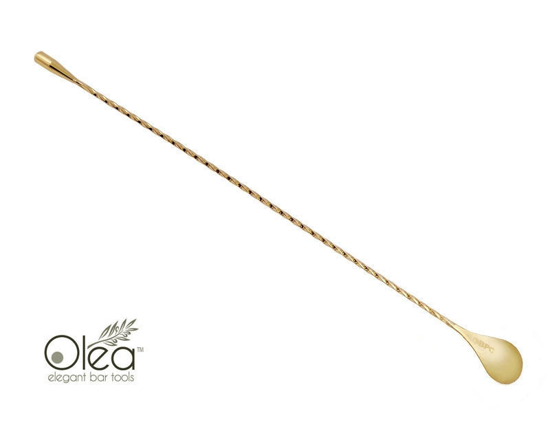 Olea™ Gold Plated Bar Spoon - Weighted Tip - 40cm Length