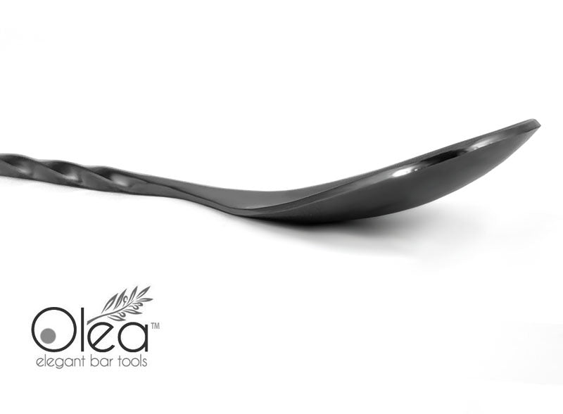 Olea™ Gunmetal Plated Bar Spoon - Bent Tip - 40cm Length