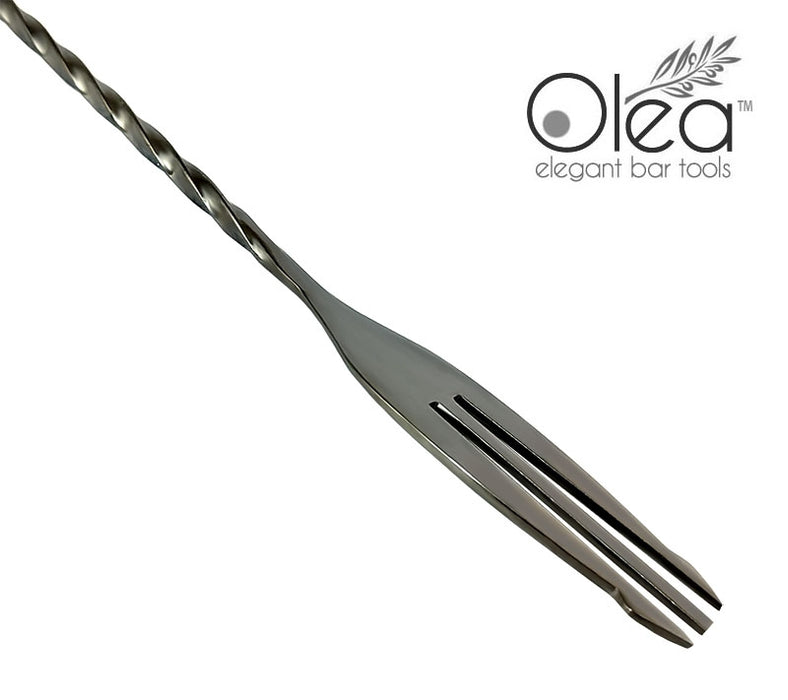 Olea™ Gunmetal Plated Bar Spoon - Trident Fork Tip - 40cm Length