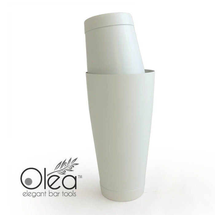 Olea™ Cocktail Shaker - Matte White - 28oz Weighted