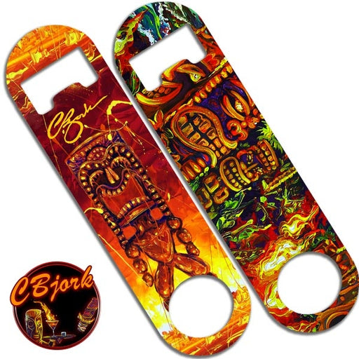 Skinny Mini Bottle Opener - Tiki Fire