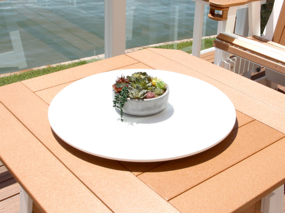 outdoor tabletop firepit lazy susan