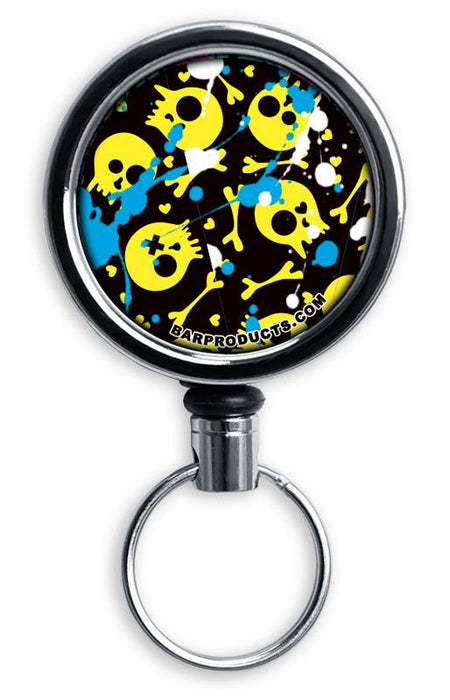 Retractable Reels for Bottle Openers – Splattered Skulls