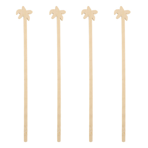 BarConic® Bamboo Palm Tree Swizzle Sticks - 100 pack