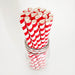 BarConic® "Eco-Friendly" Jumbo Paper Straws - 7 3/4" Red Stripe - 100 pack