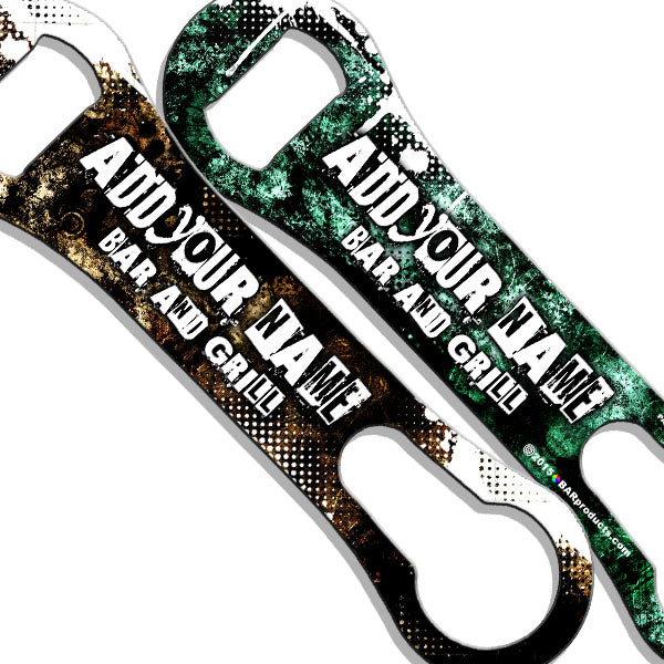 CUSTOMIZABLE V-Rod Bottle Opener - Grunge Bar