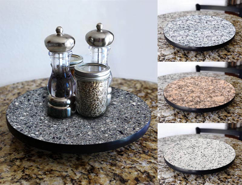 Lazy Susan - GRANITE Designs - 3 Different Sizes - For Kitchen Table Top