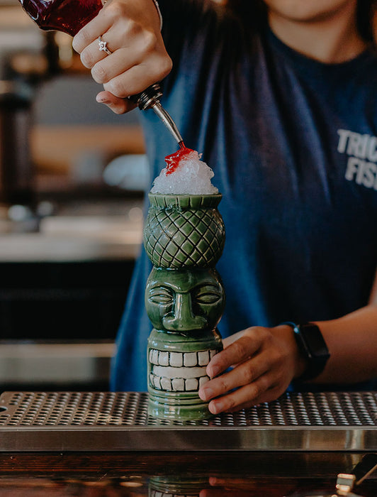 pineapple head tiki mug