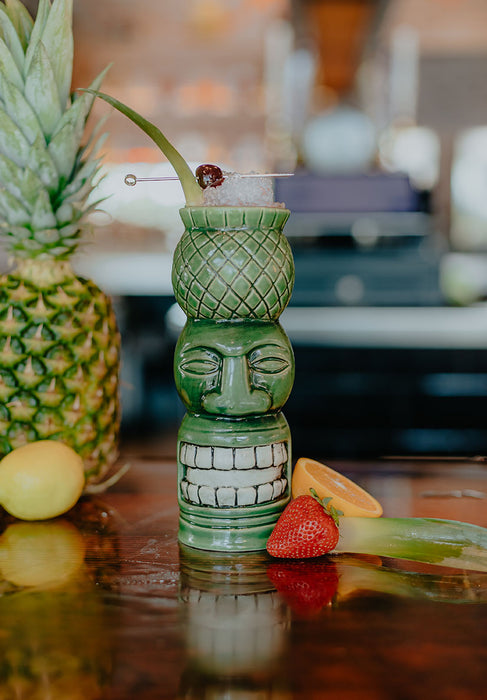 pineapple head tiki mug