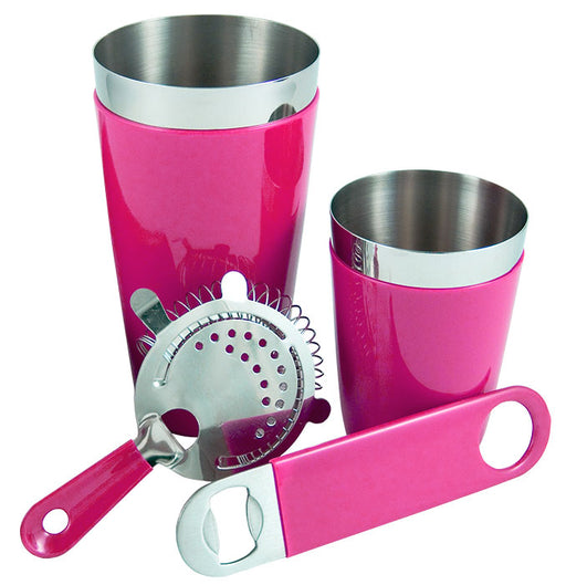 4 Piece Vinylworks Bar Set - Pink