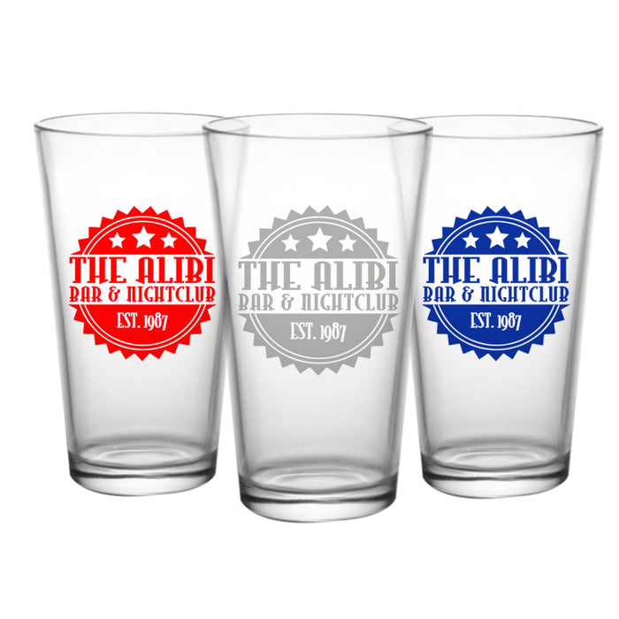 CUSTOMIZABLE - 16oz Pint / Mixing Glass - Badge