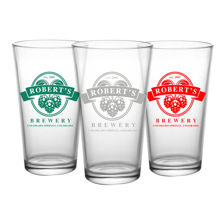 CUSTOMIZABLE - 16oz Pint / Mixing Glass - Hops