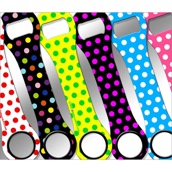 Kolorcoat™ Dog Bone Bottle Opener - Polka Dot Series