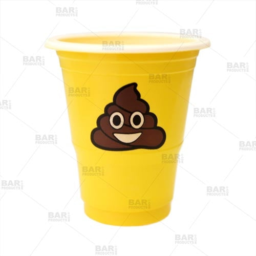 Poop Emoji Shot Plastic Cups - 1 oz - 20 pack