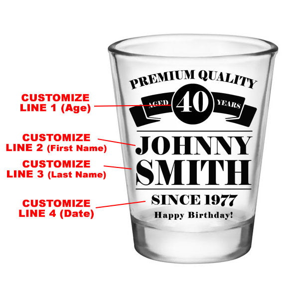 CUSTOMIZABLE - 1.75oz Clear Shot Glass - Premium Quality