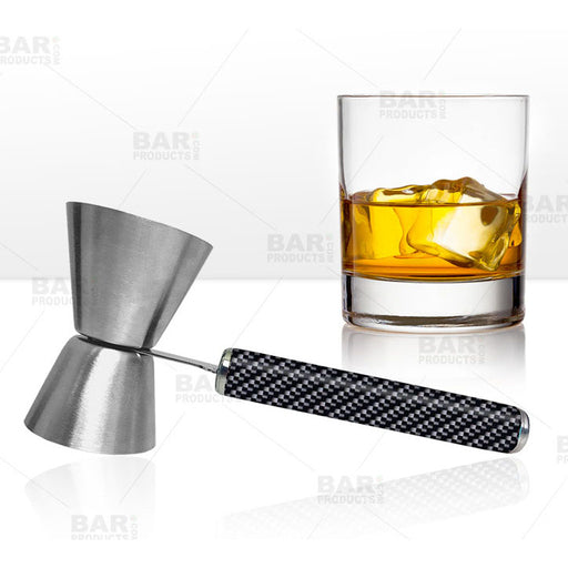 Jigger with Printed Handle Design - Carbon Fiber