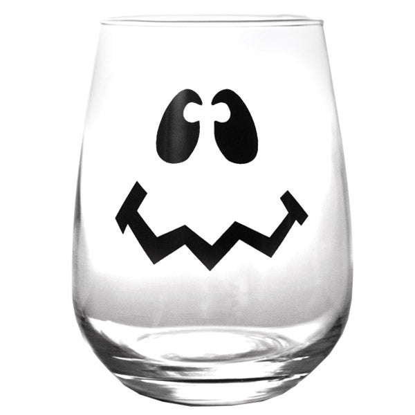 Halloween Jack O'Lantern Stemless Wine Glasses