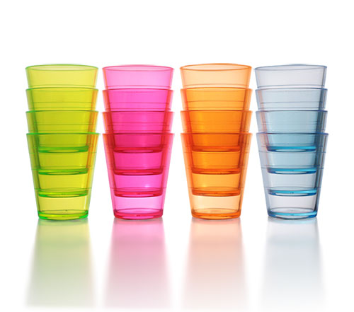 Barconic® 2oz Thick Assorted Plastic Shot Glass