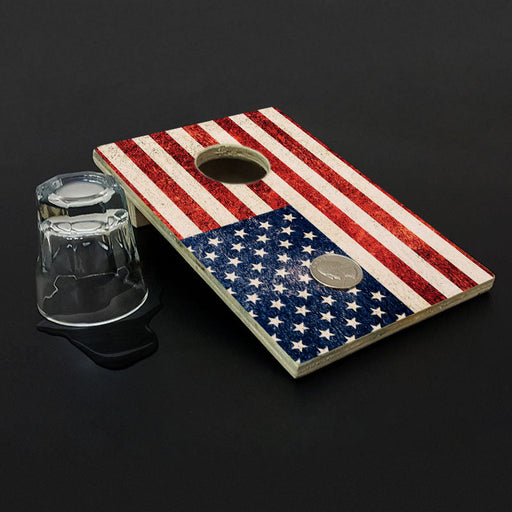 Quarter Master - Tabletop Cornhole Game with Quarters - Flag