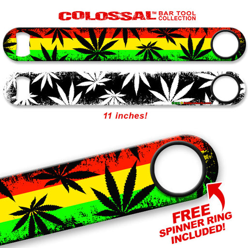 Kolorcoat™ 11" Long COLOSSAL™  Speed Bottle Opener – Rasta