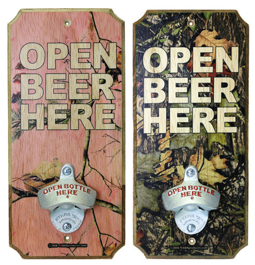 CAMO - Wall Mounted Wood Plaque Bottle Openers