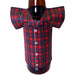 T-Shirt Style Bottle Cooler - Pajamas - Red Plaid