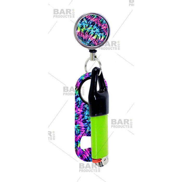 Kolorcoat™ Mini Opener, Reel and Lighter Leash® Clug SET - Tie Dye