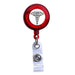 Red - Medical Symbol Translucent Plastic ID Badge Reel