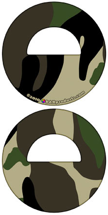 Round Bottle Opener - Camo Pattern