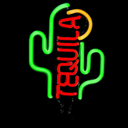 Tequila Cactus Neon Sculpture