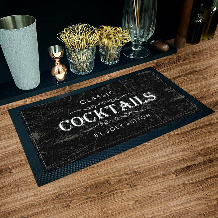 Custom Printed Bar Service Mat - 17.25" x 10"