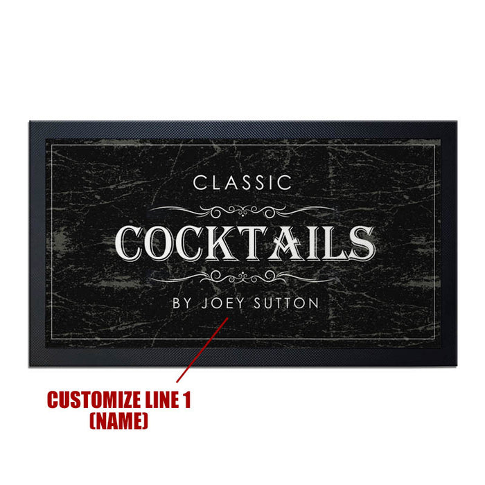 Custom Printed Bar Service Mat - 17.25" x 10"