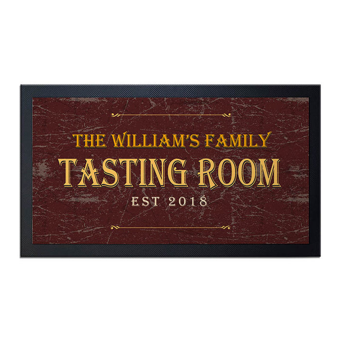 Custom Printed Bar Service Mat - Tasting Room - 17.25" x 10"