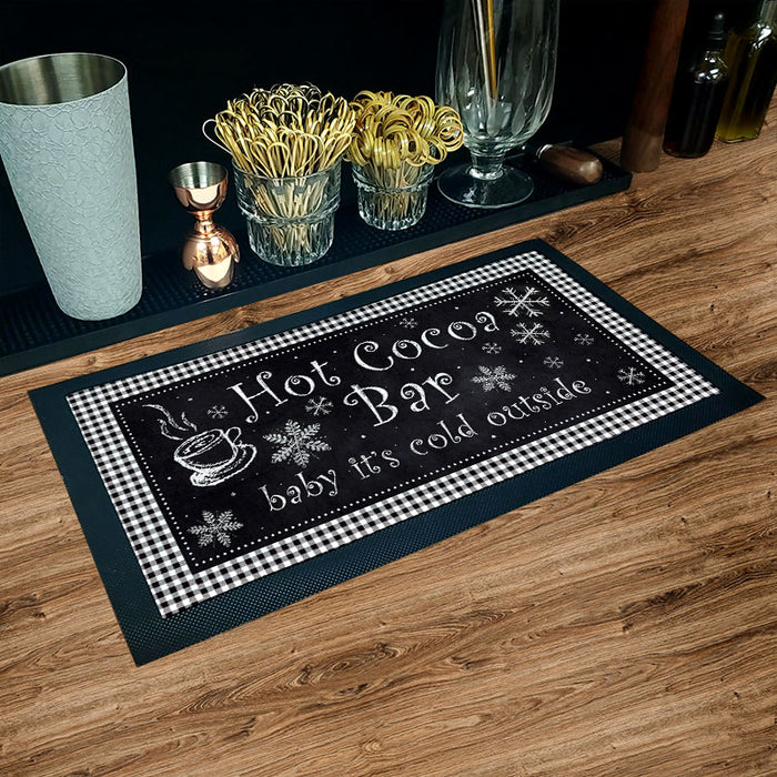 Bar Service Mat - Hot Cocoa Bar - 17.25" x 10"