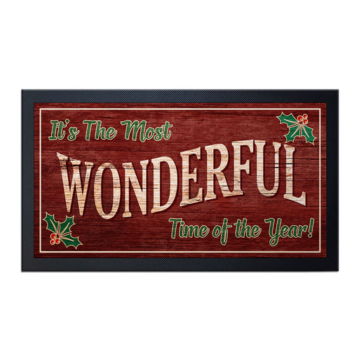 Bar Service Mat - Wonderful Time of the Year - 17.25" x 10"