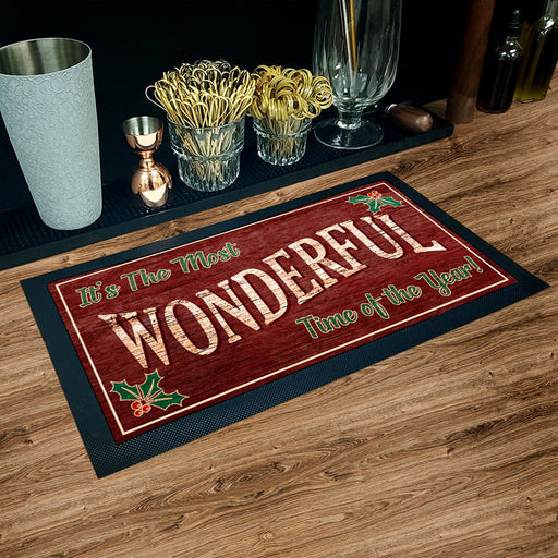 Bar Service Mat - Wonderful Time of the Year - 17.25" x 10"