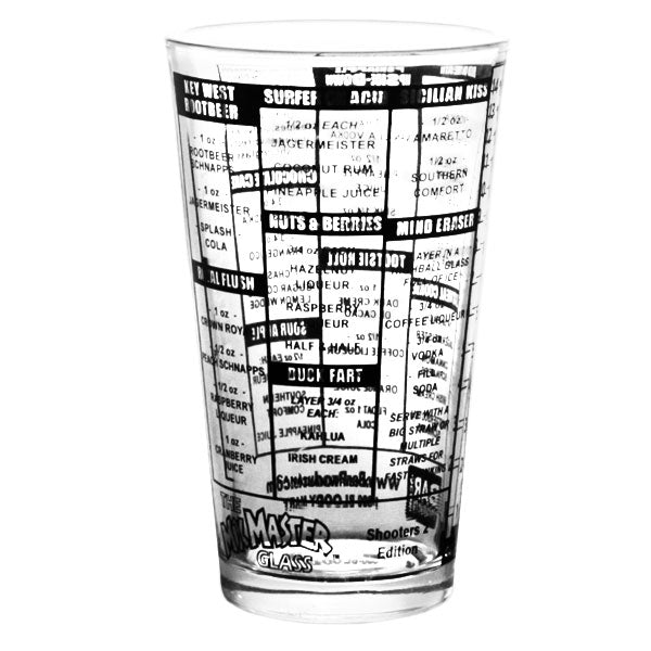 Shooters 2 Recipe Mxing Pint Glass