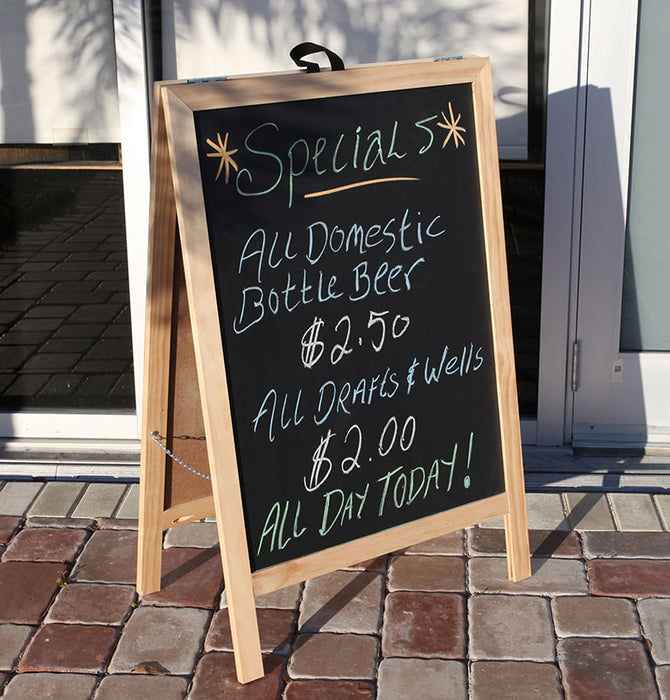 Sidewalk Chalkboard Sign – Double Sided