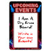 Upcoming Events - Dry Erase 12" x 18" Metal Bar Sign - Neon Themed