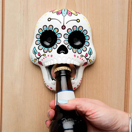 Wallmount Sugar Skull Bottle Opener