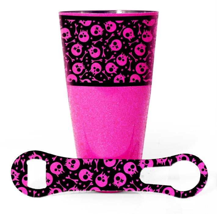 Printed Cocktail Shaker and V-Rod® Bar Set - Cute Skulls - Color Options